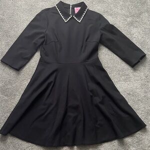 Kate Spade Black Dress/Embellished Collar M